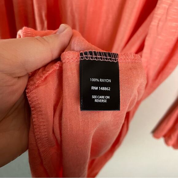 Torrid Coral Curved Cardigan Slub Cocoon Cardigan Open Front Sweater 2X NWT - Picture 11 of 14